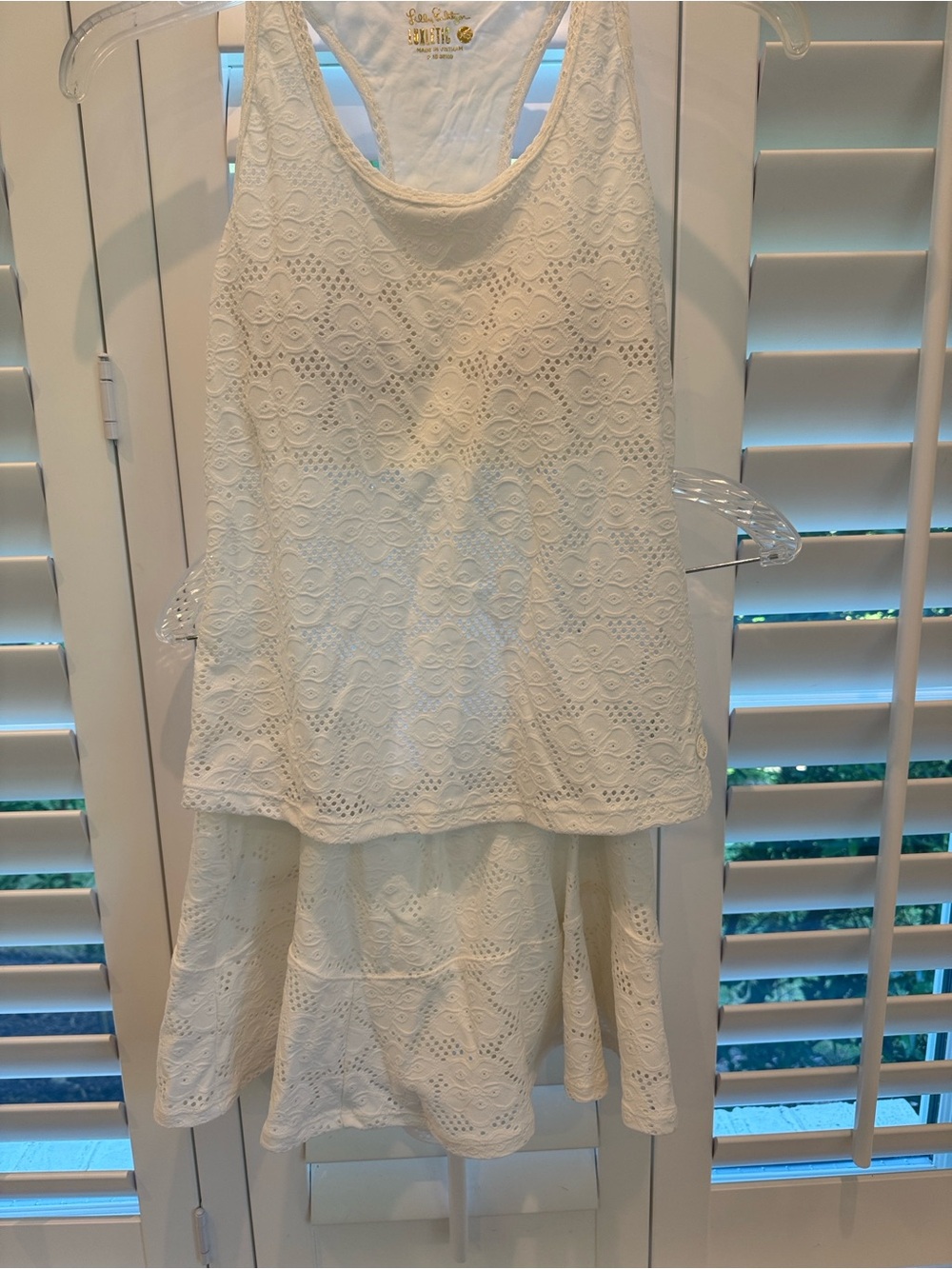 Lilly Pulitzer Luxletic Corrine Skort In Resort White Floral Stretch - Picture 6 of 6